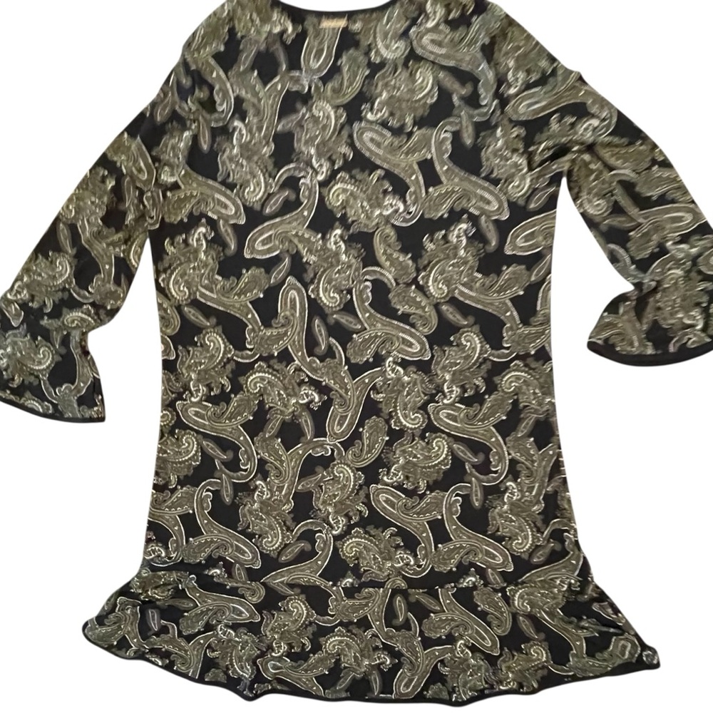Michael Kors Paisley Dress - Black and Green - Picture 5 of 9
